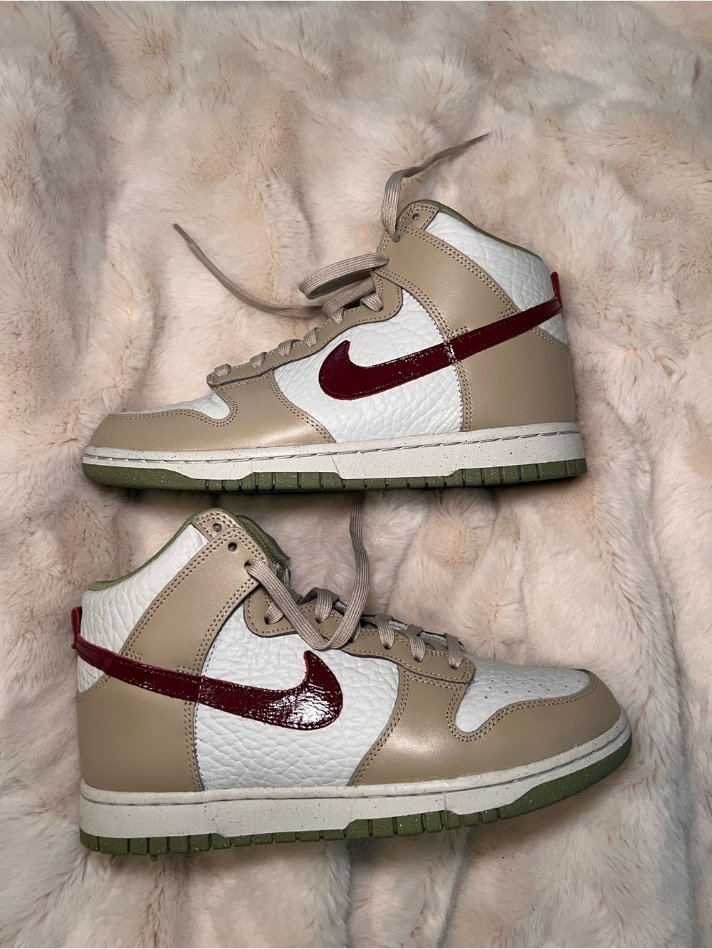 Nike Dunk High Tumbled Tan White Brown (Women's)